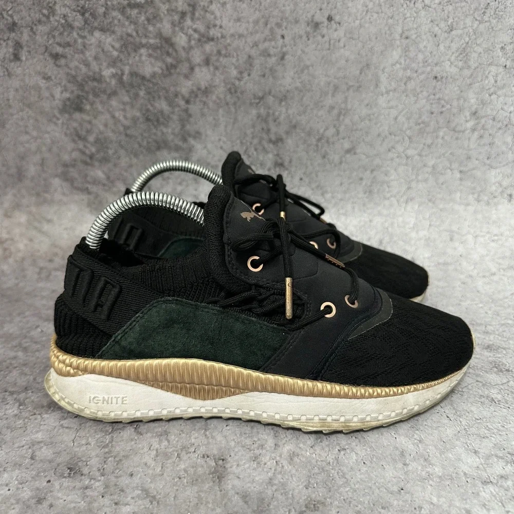 Puma Tsugi Shinsei Metallic Sneakers Women's 8.5 Black Rose Gold Ignite